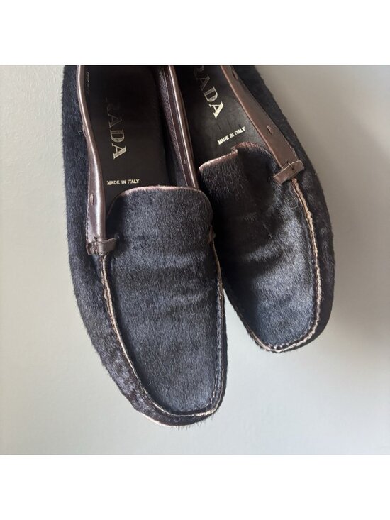 Prada Men\'s Dark Brown Fur Loafers main image 6